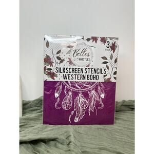 Western Boho Silkscreen Stencil - Dixie Belle Paint - Belles and Whistles - BNIB